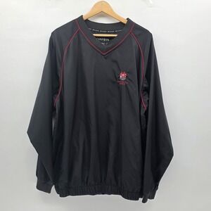 Footjoy Jacket Mens Large Black Red Windbreaker Golf Long Sleeve Encinitas Ranch